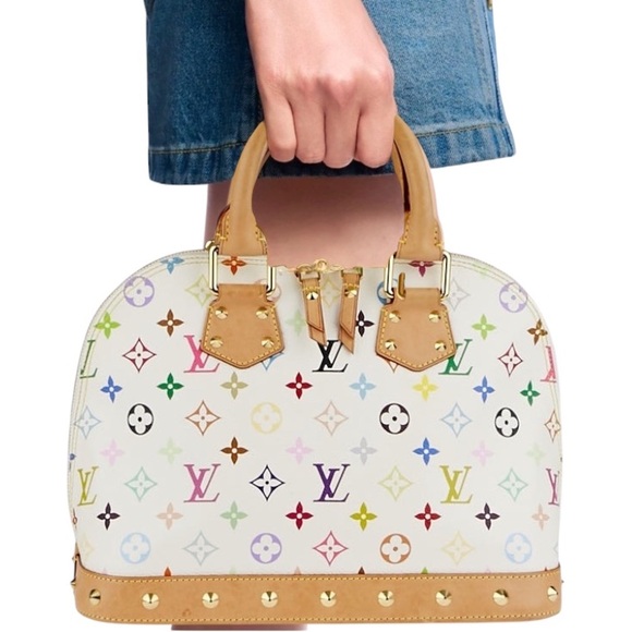 Louis Vuitton Handbags - Rare!! LV x TM Louis Vuitton x Murakami Multicolor Monogram Alma PM WHITE CANVAS